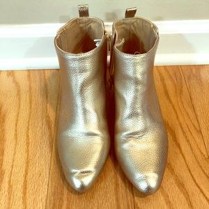 Old Navy Gold Ankle Boots Size 8